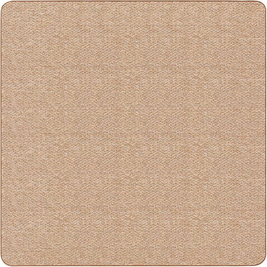 House, Home and More Skid-Resistant Carpet Indoor Area Rug Floor Mat - Praline Brown - 8 Ft X 8 Ft - Non Slip Rubber Backing, Stain Resistant, Dog Friendly, Living Room Bedroom Kitchen Entryway