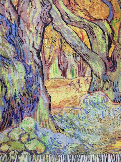 VENVSBEE Reversible Scarf Soft Large Shawl Wrap Blanket Double Sided Art Print Warm Pashmina Stoles Klimt Van Gogh Gifts