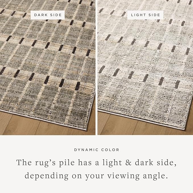Loloi Jeremiah Brent Bleecker Collection BLE-04 Sage/Granite 5'-3" x 7'-6" Area Rug