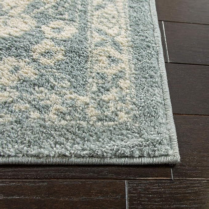 SAFAVIEH Area Rug 8x10 - Adirondack Collection - Large - Slate & Ivory, Distressed Vintage Floral Design, Non-Shedding & Easy Cleaning, Ideal for Living Room, Bedroom, Dining Space (ADR109T)