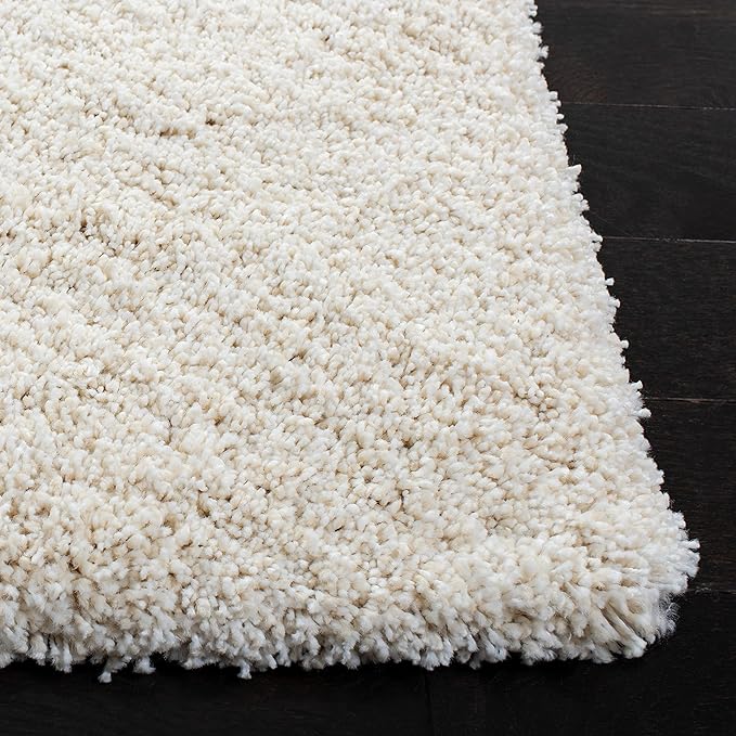 SAFAVIEH Milan Shag Collection Area Rug - 8'6" x 12', Ivory, Solid Design, Non-Shedding & Easy Care, 2-inch Thick Ideal for High Traffic Areas in Living Room, Bedroom (SG180-1212)