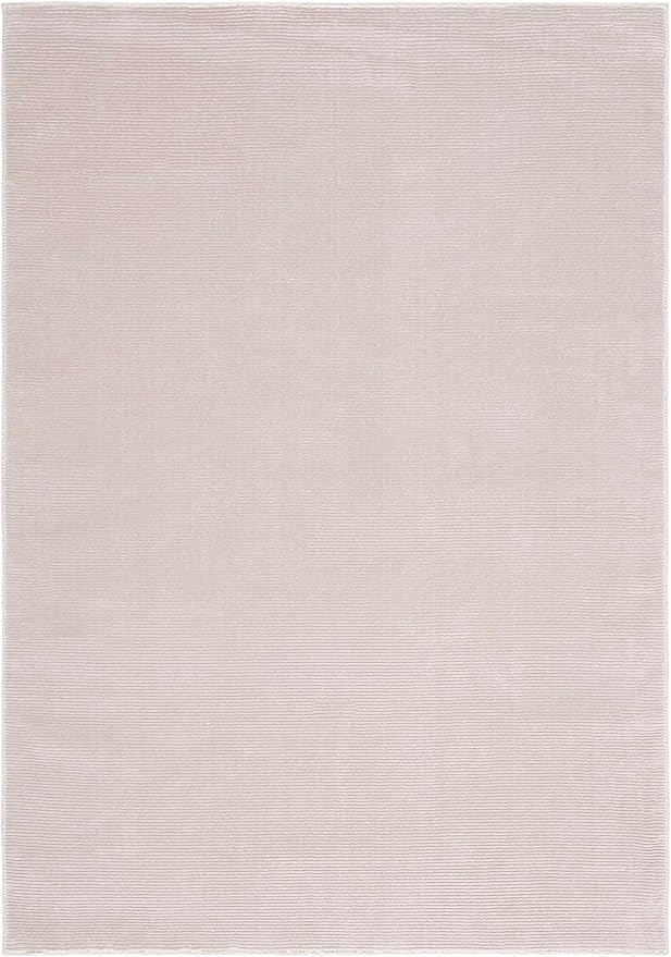 SAFAVIEH Revive Collection Area Rug - 5'3" x 7'7", Beige, Solid Design, Non-Shedding & Easy Care, Ideal for High Traffic Areas in Living Room, Bedroom (REV102B)