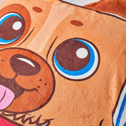 Bleacher Creatures ZippySack Twin Bed Zip-Up Bedding – Super Soft Fleece Fitted Blanket with Side Pocket & Durable Zipper – Easy Bed-Making for Kids (Dog)