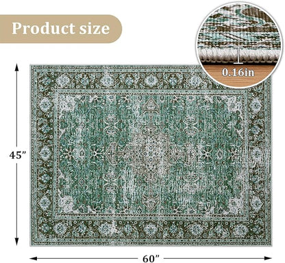 Office Chair Mat for Hardwood Floor, 60"x45" Easy Glide Computer Desk Mat Protector for Rolling Chair Under Desk Rug Nonslip Backing, Machine Wash, (Modern)