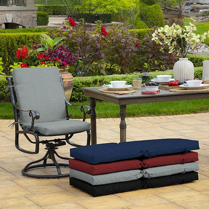 Arden Outdoor Dining Chair Cushion, 20 in x 20 in, Weather-Proof, Rain-Proof, Fade Resistant Patio Cushion for Patio, Dining, or Rocking Chairs 20 x 20, Stone Grey Leala