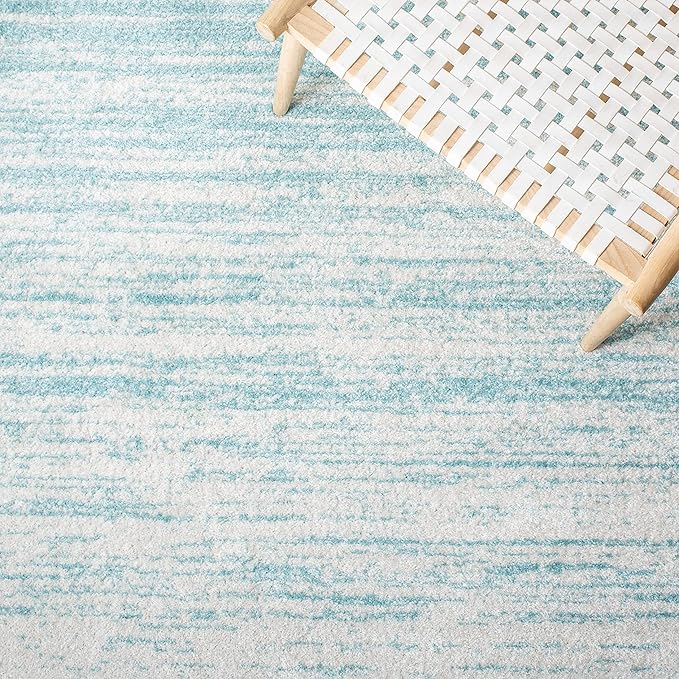 SAFAVIEH Area Rug 10x14 - Adirondack Collection - Large - Aqua & Ivory, Modern Ombre Design, Non Shedding & Easy to Clean, Ideal for Living Room, Bedroom, Office, Dining Space (ADR113J)