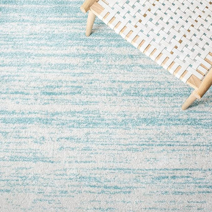 SAFAVIEH Adirondack Collection Runner Rug - 2'6" x 6', Aqua & Ivory, Modern Ombre Design, Non Shedding & Easy to Clean, Ideal for Hallway, Foyer, Kitchen, Entryway, Bedroom (ADR113J)