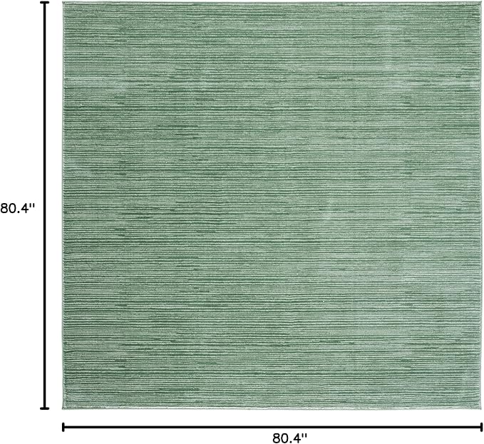 SAFAVIEH Vision Collection Area Rug - 6'7" Square, Light Green, Modern Ombre Design, Non-Shedding & Easy to Clean, Ideal for Living Room, Bedroom, Dining Space (VSN606X)