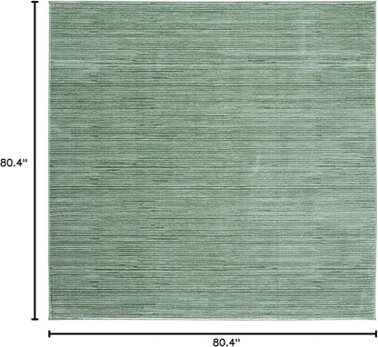 SAFAVIEH Vision Collection Area Rug - 6'7" Square, Light Green, Modern Ombre Design, Non-Shedding & Easy to Clean, Ideal for Living Room, Bedroom, Dining Space (VSN606X)