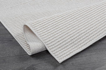 Beverly Rug Micro Loop Area Rug White 6x9 Modern Luxury Soft Trellis Geometric Durable Indoor Area Rugs for Living Dining Room Office Stain Resistant Non Shedding Casual Indoor Carpet White 6 x 9