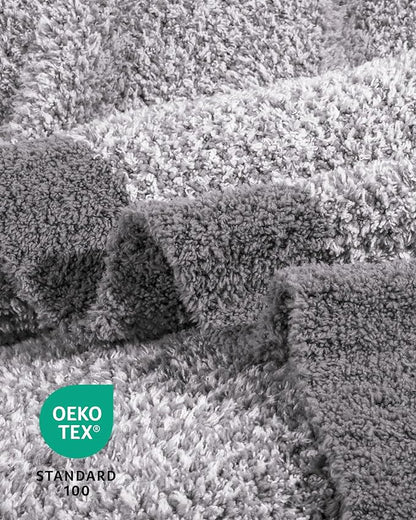 Super Soft Throw Blanket 50x60 Inches, Half-Side Plush Fuzzy Blanket for Couch, Sofa, Bed & Chair, Warm Cozy Lightweight Knit Blanket for Fall & Winter
