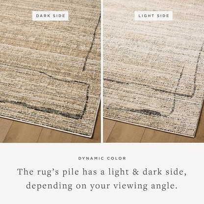 Loloi Jeremiah Brent Bleecker Collection BLE-05 Natural/Charcoal 7'-10" x 10' Area Rug
