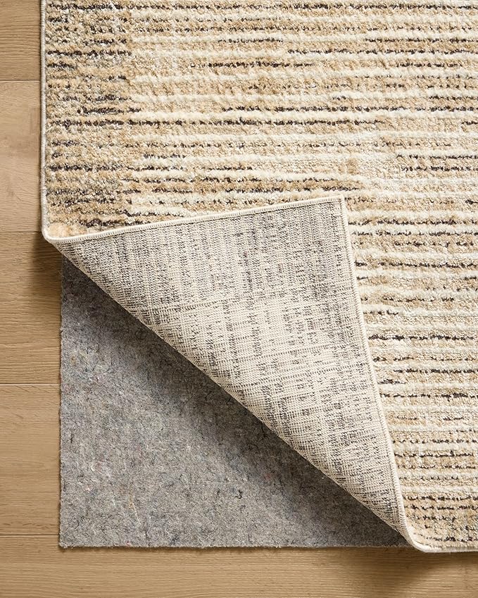 Loloi Jeremiah Brent Bleecker Collection BLE-02 Sand/Charcoal 4'-0" x 6'-0" Accent Rug