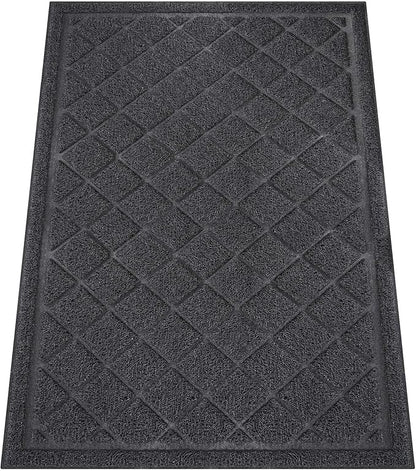 Front Door Mat Indoor Outdoor, 48" x 30" Non Slip Welcome Doormat for Entryway, Heavy Duty Low Profile Entrance Rug for High Traffic Areas, Patio, Outside Entry, Yard, Porch Waterproof