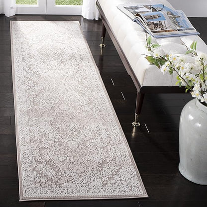 SAFAVIEH Reflection Collection Runner Rug - 2'3" x 22', Beige & Cream, Non-Shedding & Easy Cleaning, Ideal for Living Room, Dining, Bedroom (RFT668A)