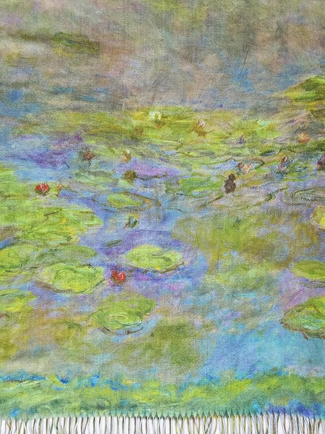 VENVSBEE Reversible Scarf Soft Large Shawl Wrap Blanket Double Sided Art Print Warm Pashmina Stoles Klimt Van Gogh Gifts