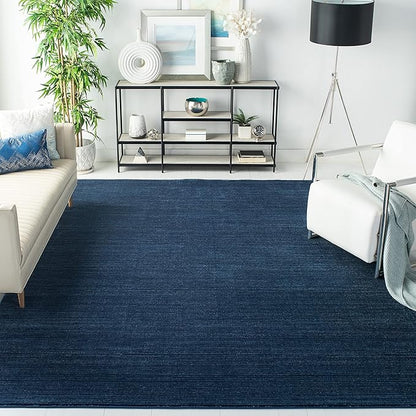 SAFAVIEH Vision Collection Area Rug - 11' Square, Navy, Modern Ombre Design, Non-Shedding & Easy to Clean, Ideal for Living Room, Bedroom, Dining Space (VSN606N)