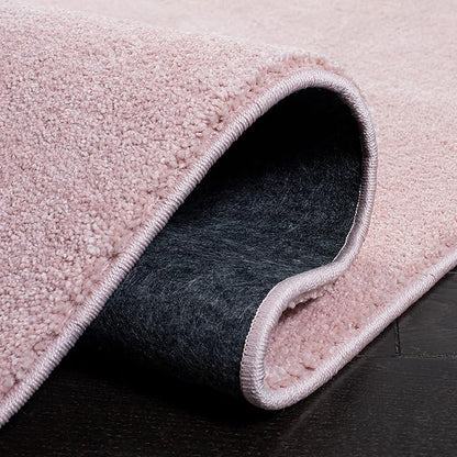 SAFAVIEH Pattern and Solid Collection 6'7" Round Pink PNS320 Non-Shedding Area Rug