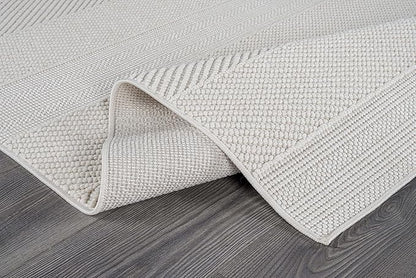 Beverly Rug Micro Loop Large Area Rug White 10x14 Modern Luxury Boho Geometric Durable Indoor Area Rugs for Living Dining Room Office Stain Resistant Non Shedding Casual Indoor Carpet White 10 x 14