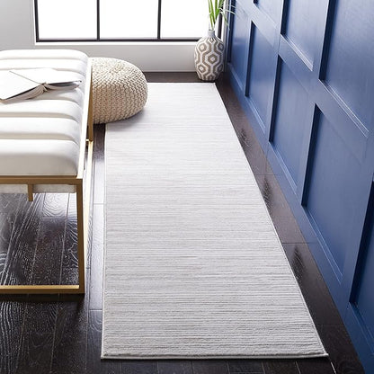 SAFAVIEH Vision Collection Runner Rug - 2'2" x 14', Ivory & Grey, Modern Ombre Design, Non-Shedding & Easy to Clean, Ideal for Foyer, Hallway, Bedroom (VSN606K)