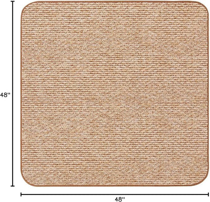 House, Home and More Skid-Resistant Carpet Indoor Area Rug Floor Mat - Praline Brown - 4 Ft X 4 Ft - Non Slip Rubber Backing, Stain Resistant, Dog Friendly, Living Room Bedroom Kitchen Entryway