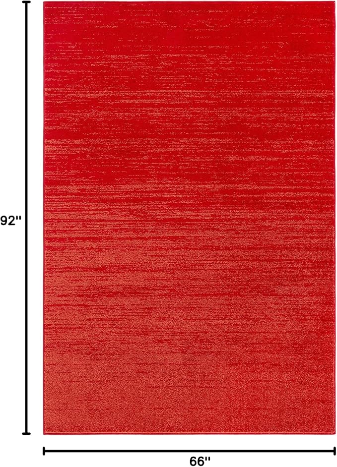 SAFAVIEH Adirondack Collection Area Rug - 5'5" x 7'7", Red & Grey, Modern Ombre Design, Non Shedding & Easy to Clean, Ideal for Living Room, Bedroom, Office, Dining Space (ADR113Q)