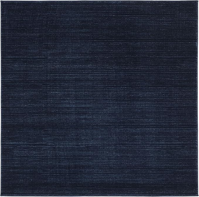 SAFAVIEH Vision Collection Area Rug - 4' Square, Navy, Modern Ombre Design, Non-Shedding & Easy to Clean, Ideal for Living Room, Bedroom, Dining Space (VSN606N)