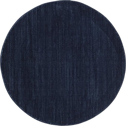 SAFAVIEH Vision Collection Area Rug - 8' Round, Navy, Modern Ombre Design, Non-Shedding & Easy to Clean, Ideal for Living Room, Bedroom, Dining Space (VSN606N)