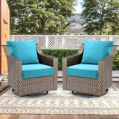 Luxury Outdoor Seat Cushion Set-22 x 24 x 6 Inch Outdoor Chair Cushions with Water Resistant & Removable Cover Outdoor Cushions for Patio Furniture Chair Sofa Couch