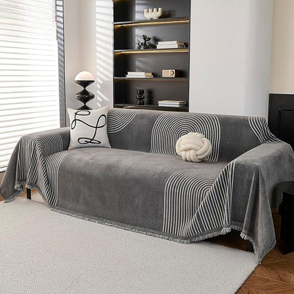 MEETSKY Couch Cover Sofa Cover Washable,Chenille Sofa Covers for 2 Cushion Couch Sofa, Sofa Slipcover Loveseat Pet Couch Covers for Sectional Sofa,71" X118"