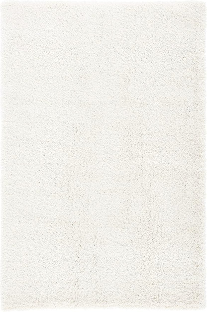 SAFAVIEH Milan Shag Collection Accent Rug - 4' x 6', Ivory, Solid Design, Non-Shedding & Easy Care, 2-inch Thick Ideal for High Traffic Areas in Entryway, Living Room, Bedroom (SG180-1212)