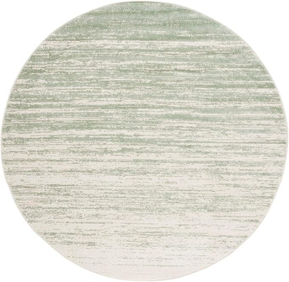 SAFAVIEH Adirondack Collection Area Rug - 3' Round, Sage & Ivory, Modern Ombre Design, Non Shedding & Easy to Clean, Ideal for Living Room, Bedroom, Office, Dining Space (ADR113X)