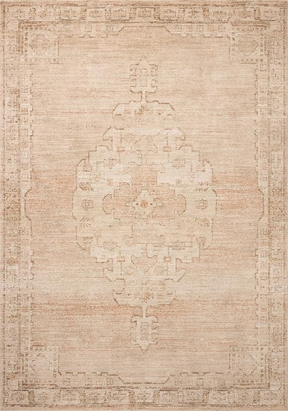 Loloi Chris Loves Julia Palma Collection PLM-02 Spice/Natural 6'-3" x 9'-6" Area Rug Vintage Style Boho Living Room Bedroom Carpet