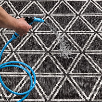 Keen Home Design Outdoor Rug - 8x10 Washable Indoor/Outdoor Rug for Patio, Balcony, Kitchen, Garden, Beach, Deck and Porch. Size: 7'9" x 10'2"