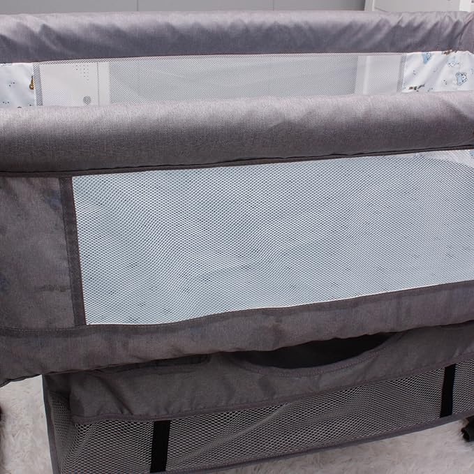 Belsden Pack of 3 Fitted Bassinet Sheet Set, Flexible Fit Various Bassinet, Adapts to Oval, Hourglasss and Rectangle Shaped Bassinet Pads, Cloudy Soft Washable Material, Grey Moon & Grey & Grey Star