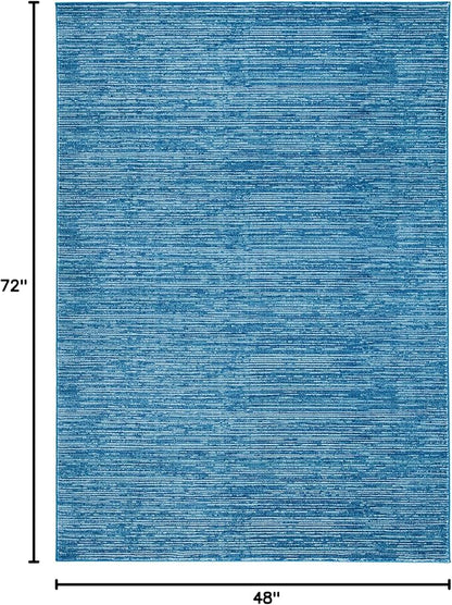 SAFAVIEH Area Rug 4x6 - Vision Collection - Blue, Modern Ombre Design, Non-Shedding & Easy to Clean, Ideal for Living Room, Bedroom, Dining Space (VSN606M)