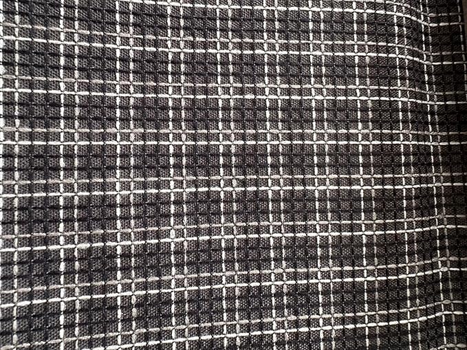 OctoRose 3 Side Zipper Upholstery Checked-Black, Twin Size Futon Cover Sofa DayBed Mattress Slipcover (Checked-Black, Twin Size)