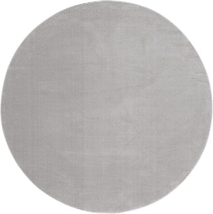 SAFAVIEH Revive Collection Area Rug - 6'7" Round, Grey, Solid Design, Non-Shedding & Easy Care, Ideal for High Traffic Areas in Living Room, Bedroom (REV102F)