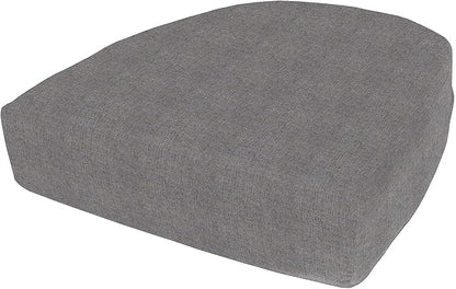 Cushion Source Rounded Back Seat Cushion, 19.5" x 20" x 5" deep Indoor and Outdoor Durable seat Cushion Made with Fade Resistant Sunbrella Fabric, Hidden Zipper, Sunbrella Elements Cast Slate