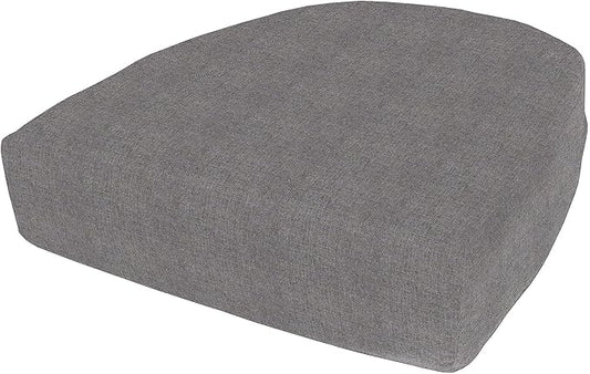 Cushion Source Rounded Back Seat Cushion, 19.5" x 20" x 5" deep Indoor and Outdoor Durable seat Cushion Made with Fade Resistant Sunbrella Fabric, Hidden Zipper, Sunbrella Elements Cast Slate
