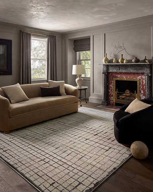 Loloi Jeremiah Brent Bleecker Collection BLE-01 Ivory/Charcoal 2'-7" x 8'-0" Runner Rug