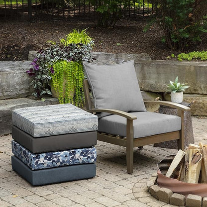 Arden Performance Outdoor Deep Seat Set, 24 x 24, Rain-Proof, Fade Resistant, Deep Seat Bottom and Back Cushion Light Grey Plain Weave Olefin