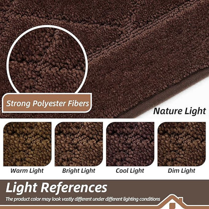 BEQHAUSE Dirt Trapper Door Mat 24" x 36", Doormat Non-Slip Entryway Rugs Washable, Dog Door Mat Stain Resistant and Absorbent Welcome Floor Mat for Front Back Door, Muddy Wet Shoes & Paws, Brown