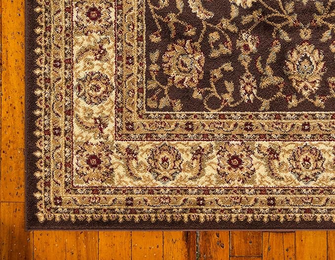 Unique Loom Voyage Collection Traditional Oriental Classic Intricate Design Area Rug (2' 2 x 3' 0 Rectangular, Brown/Ivory)