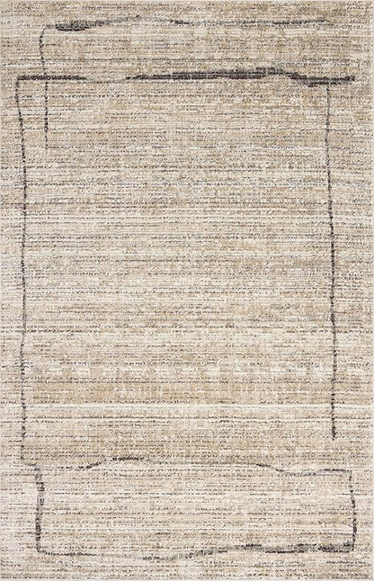 Loloi Jeremiah Brent Bleecker Collection BLE-05 Natural/Charcoal 7'-10" x 10' Area Rug