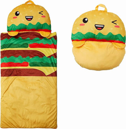 Kid's Nap Buddies Character Preschool Nap Mat, Toddler Sleeping Bag with Pillow for Daycare, Ages 3+