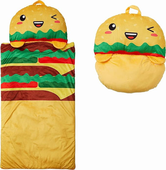 Kid's Nap Buddies Character Preschool Nap Mat, Toddler Sleeping Bag with Pillow for Daycare, Ages 3+