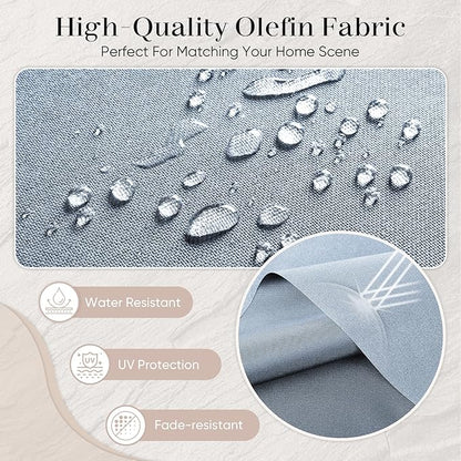 Luxury Outdoor Seat Cushion Set-22 x 24 x 6 Inch Outdoor Chair Cushions with Water Resistant & Removable Cover Outdoor Cushions for Patio Furniture Chair Sofa Couch