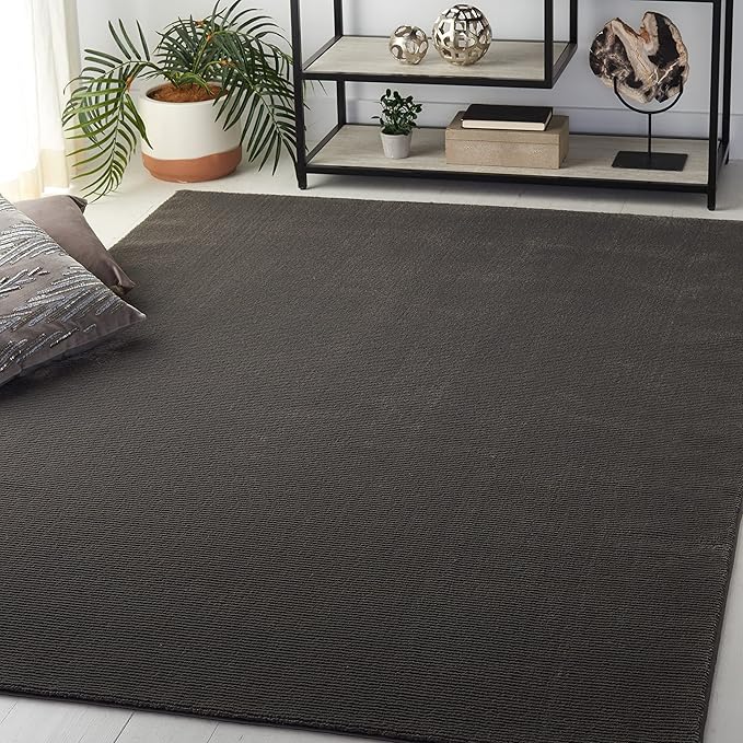 SAFAVIEH Revive Collection Accent Rug - 2'7" x 5', Charcoal, Solid Design, Non-Shedding & Easy Care, Ideal for High Traffic Areas in Entryway, Living Room, Bedroom (REV102H)