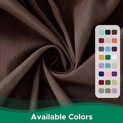 Biscaynebay Wrap Around Bed Skirts for Twin & Twin XL Beds Short Drop of 12", Brown Adjustable Elastic Dust Ruffles Easy Fit Wrinkle Resistant Silky Luxurious Fabric Machine Washable